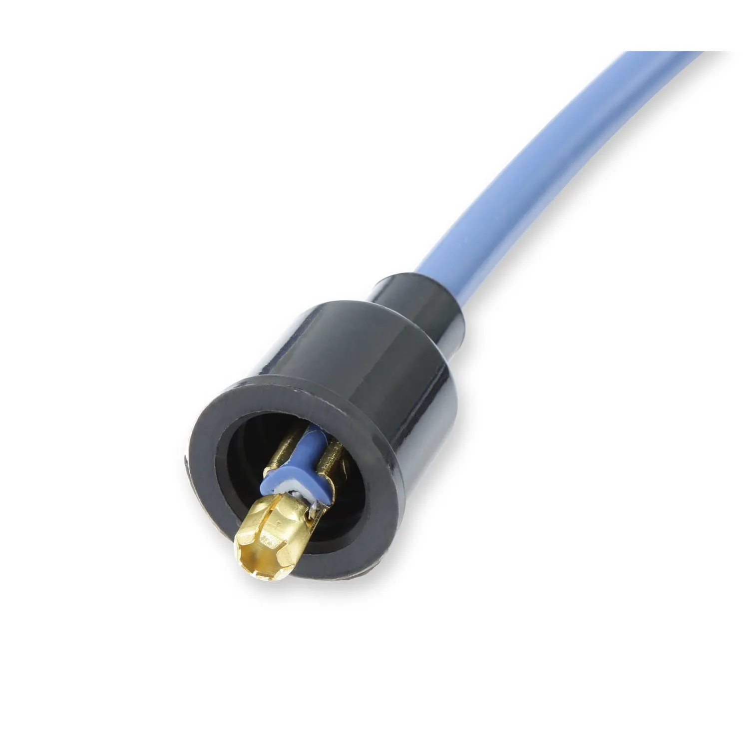 ACCEL Super Stock Spiral Core 8 mm Spark Plug Wire Set - Blue - 90 Degree Plug Boots - HEI Style Terminal - Cut-To-Fit - V8