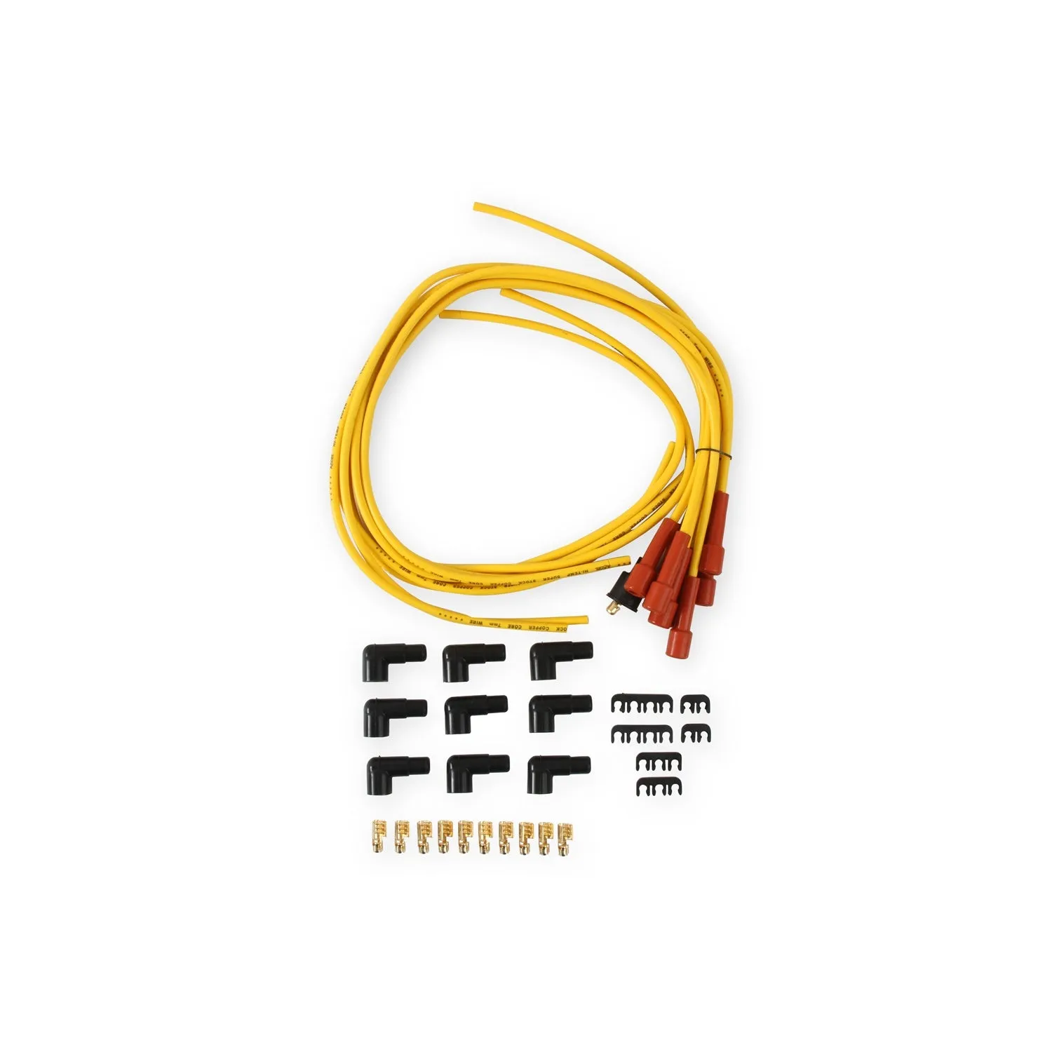 ACCEL Universal Fit Super Stock 7mm Copper Spark Plug Wire Set - Yellow