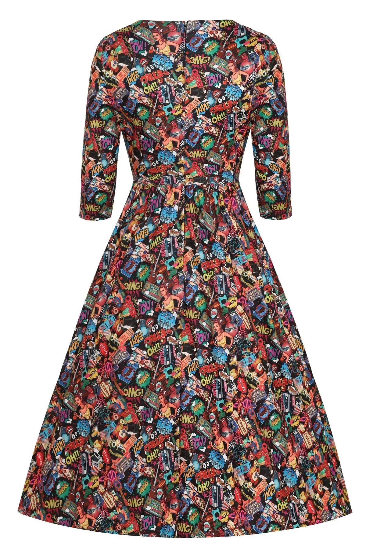 Billie Long Sleeved Pop Art Dress