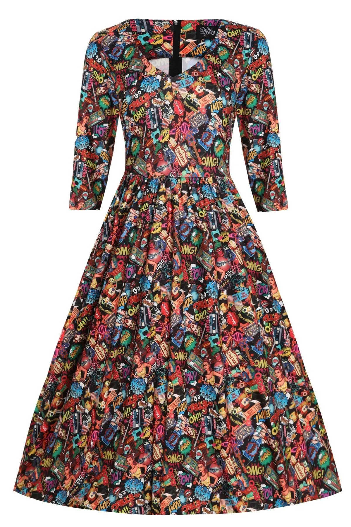 Billie Long Sleeved Pop Art Dress