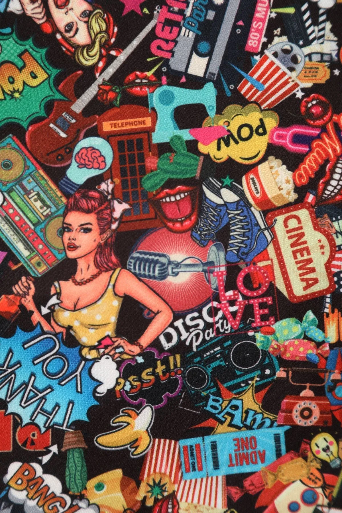 Billie Long Sleeved Pop Art Dress