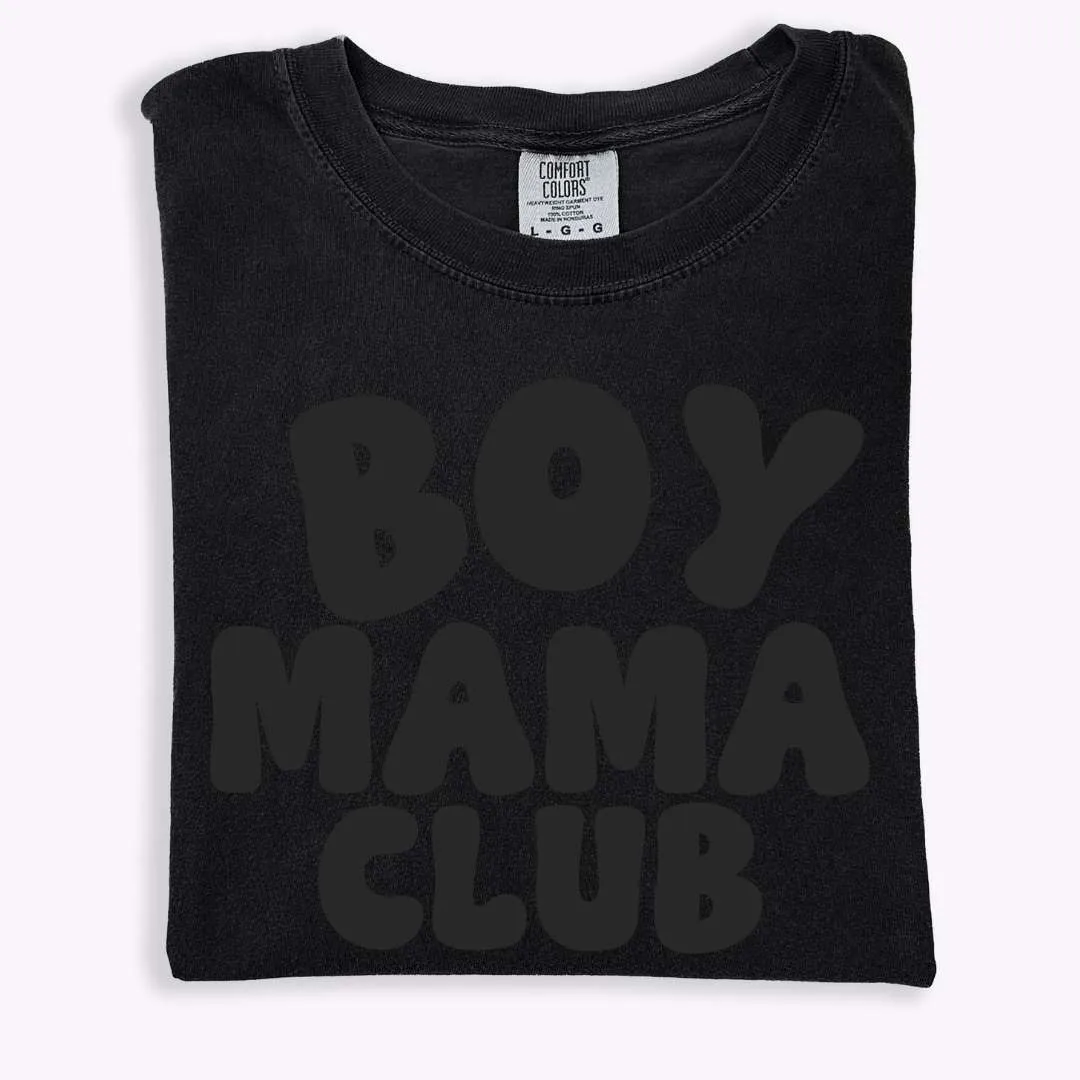 Boy Mama Monochromatic Puff Print Tee