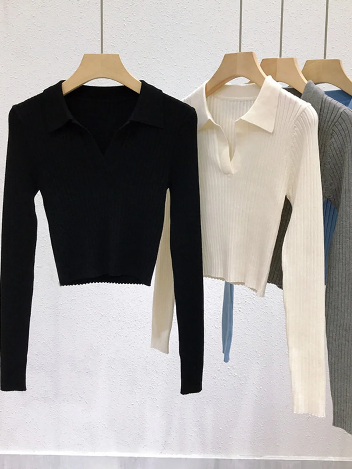 Lapel Knit Sweater