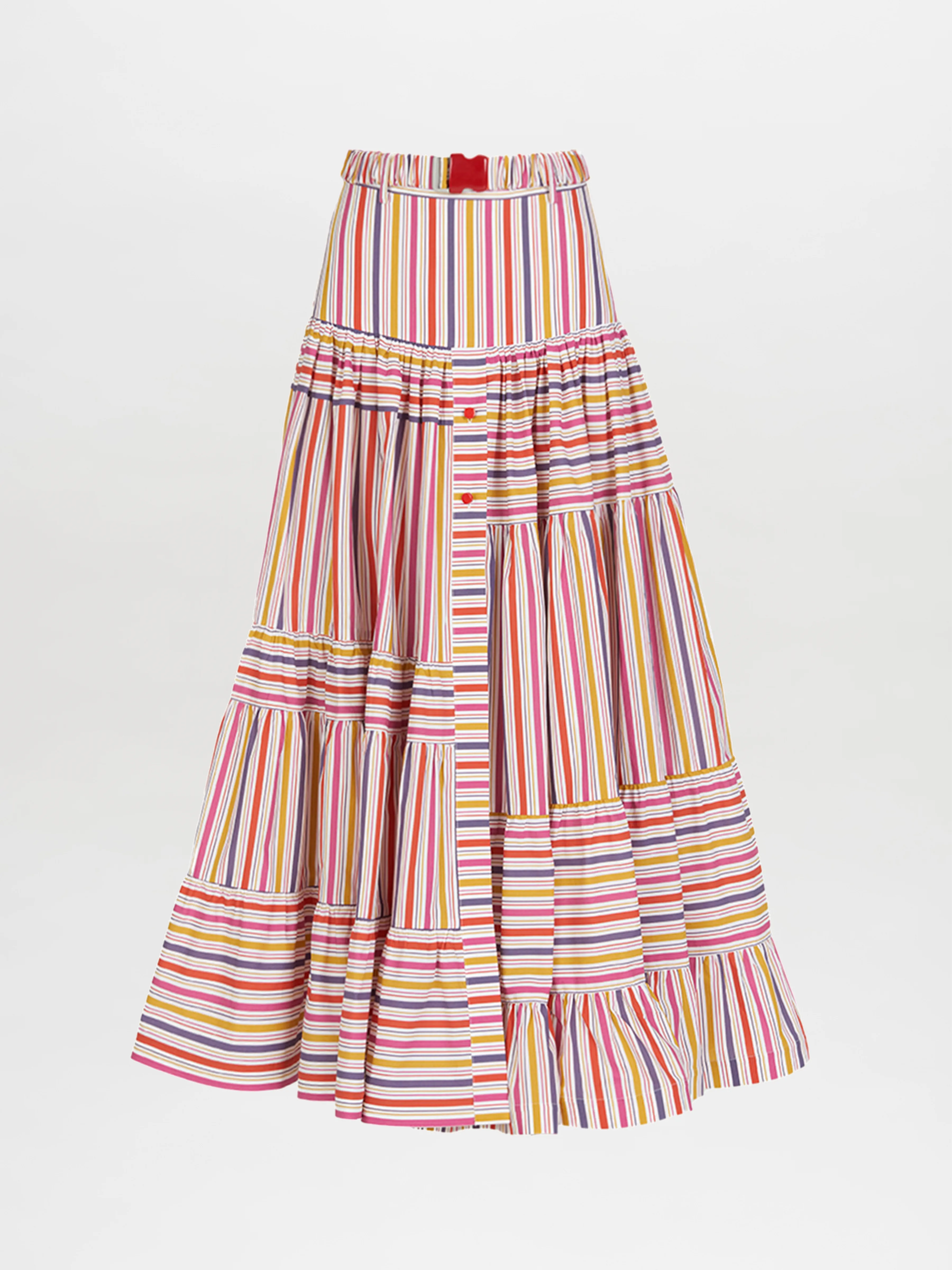 Magnolia Skirt Golden Magenta Stripes