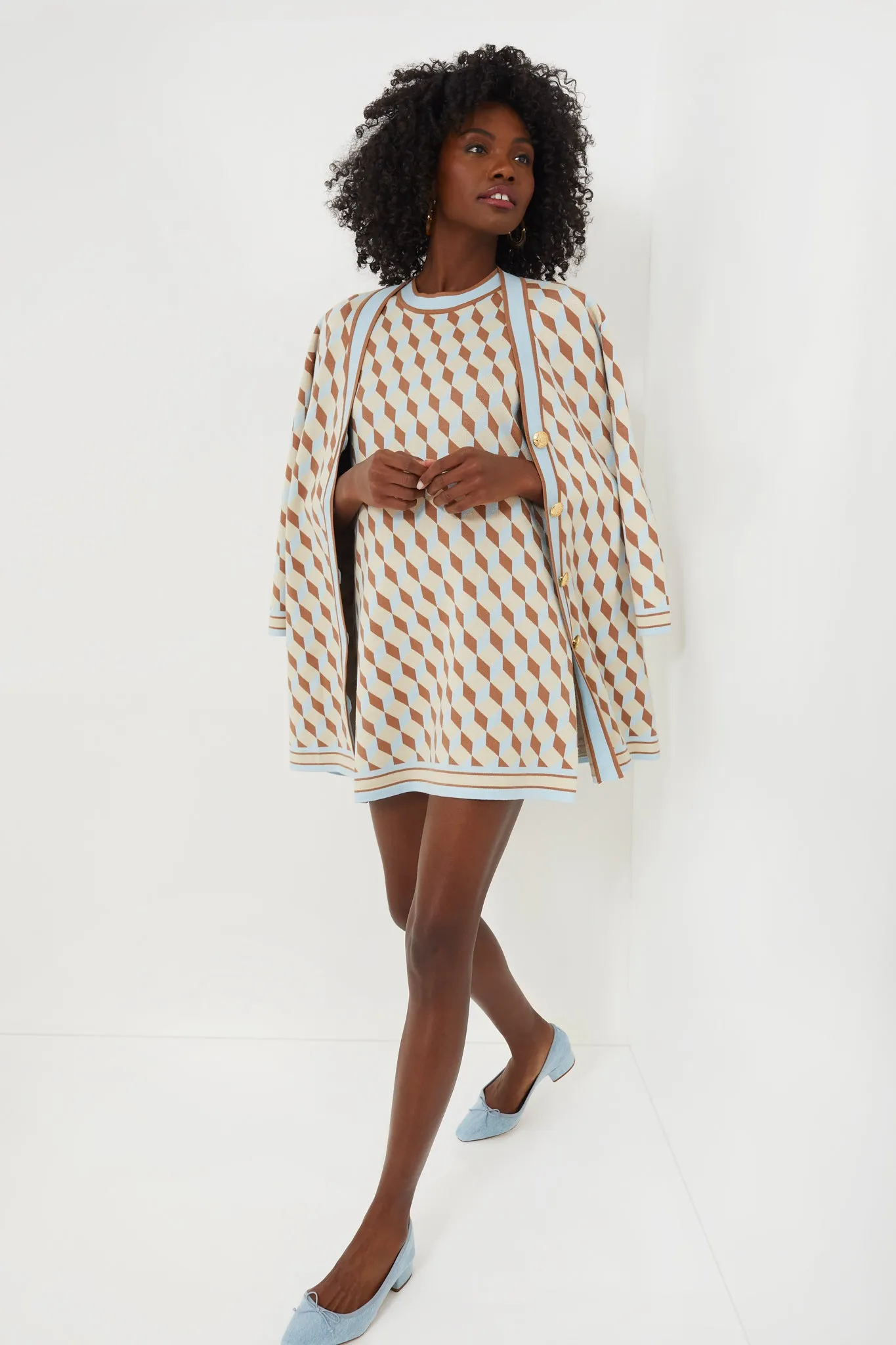 Ocean Spray Knit Geo Marie Dress