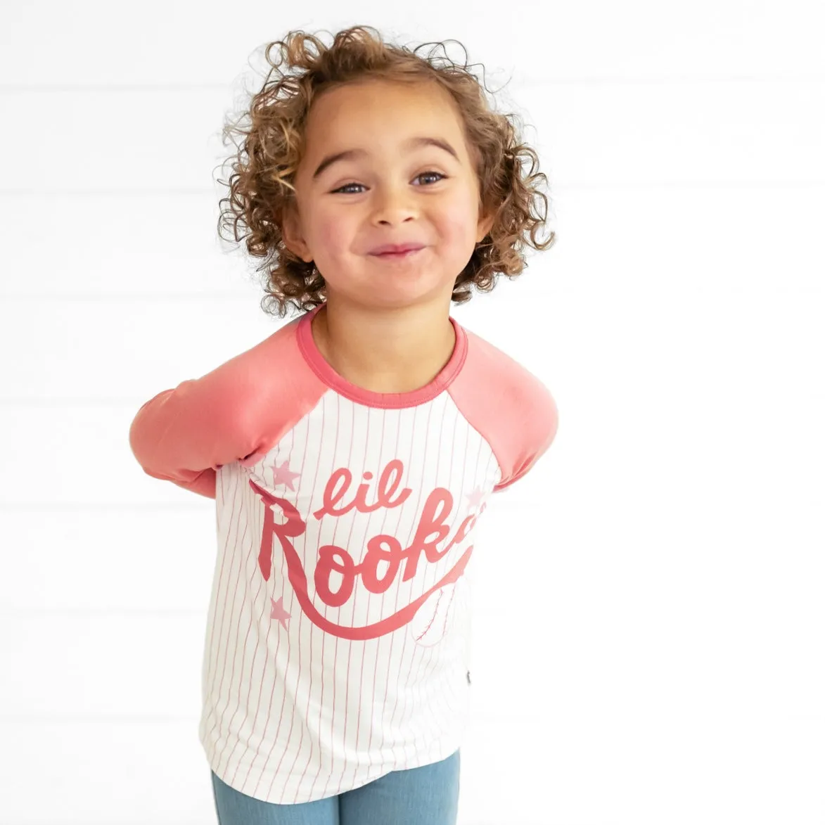 Pink Lil Rookie Raglan Tee