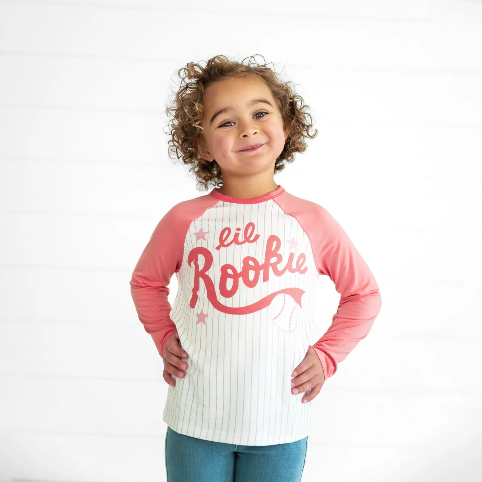 Pink Lil Rookie Raglan Tee