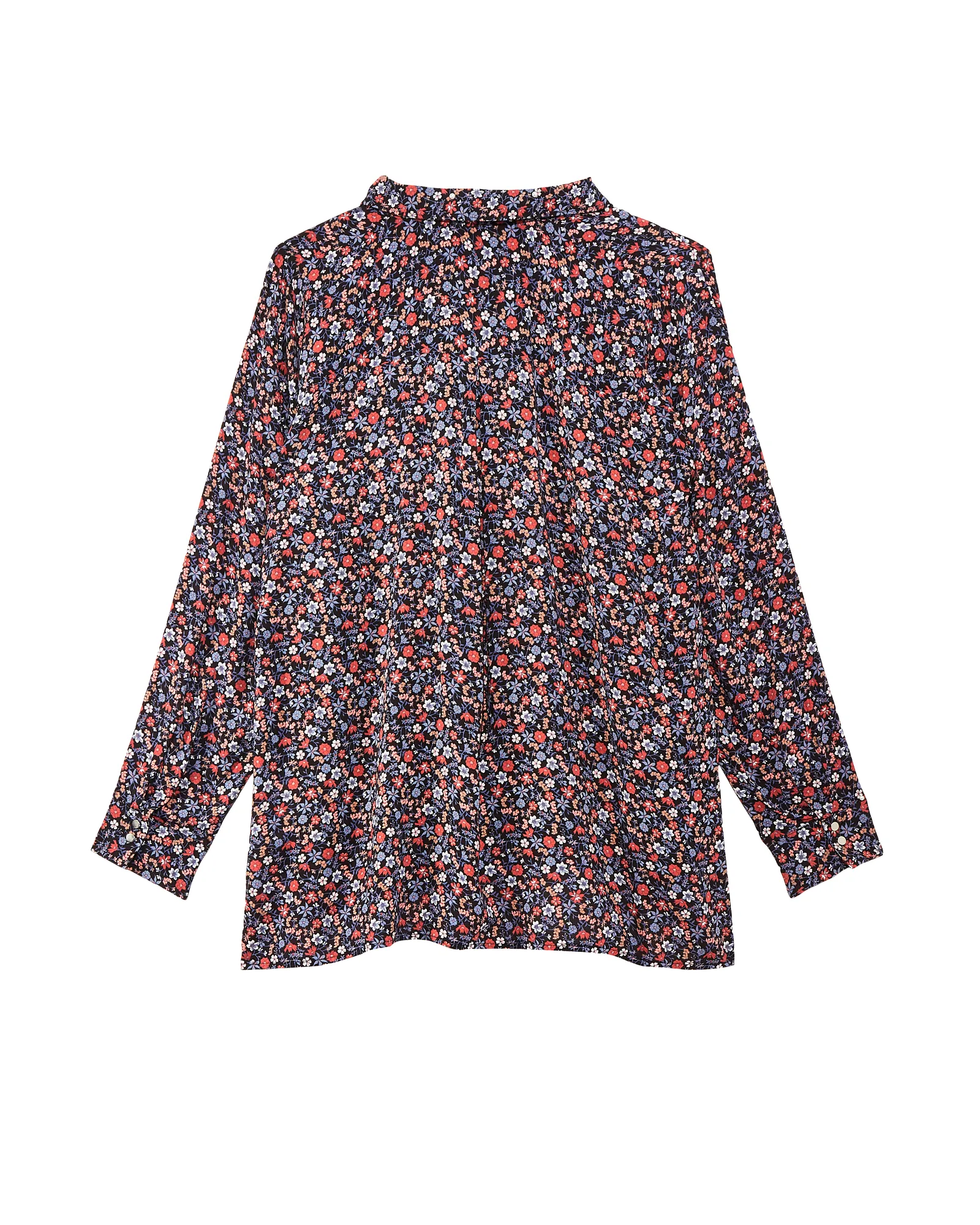 Selena Button Down Top | Black / Mauve