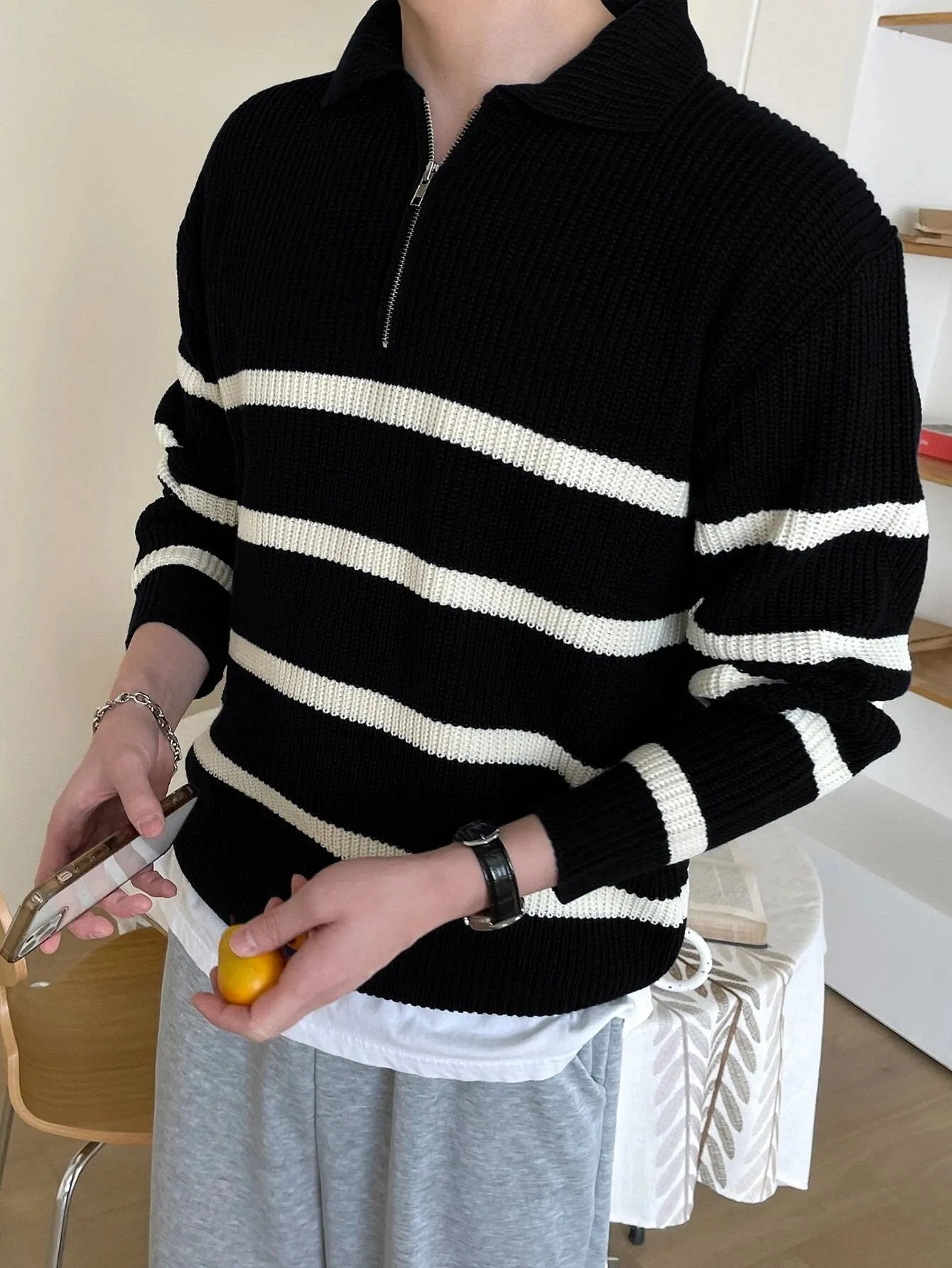 Striped Pattern Sweater