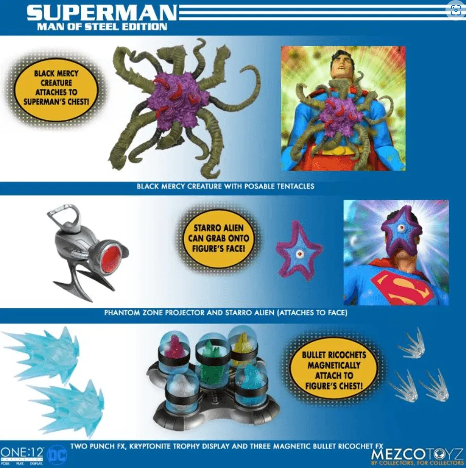 Superman: Man of Steel Edition One: 12 Collective Action Figure/ Mezco