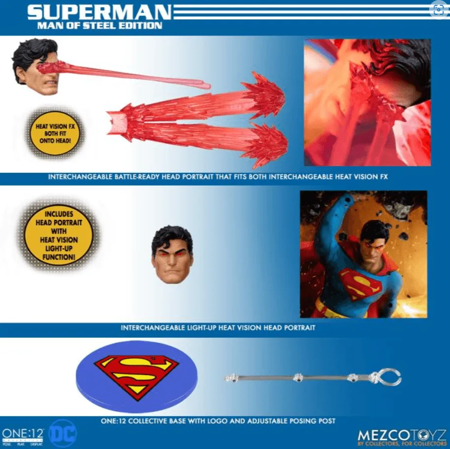 Superman: Man of Steel Edition One: 12 Collective Action Figure/ Mezco