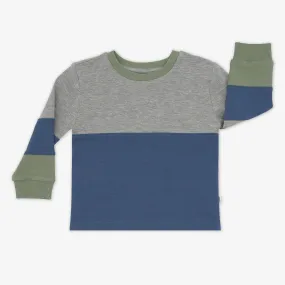 Vintage Navy Colorblock Relaxed Panel Tee