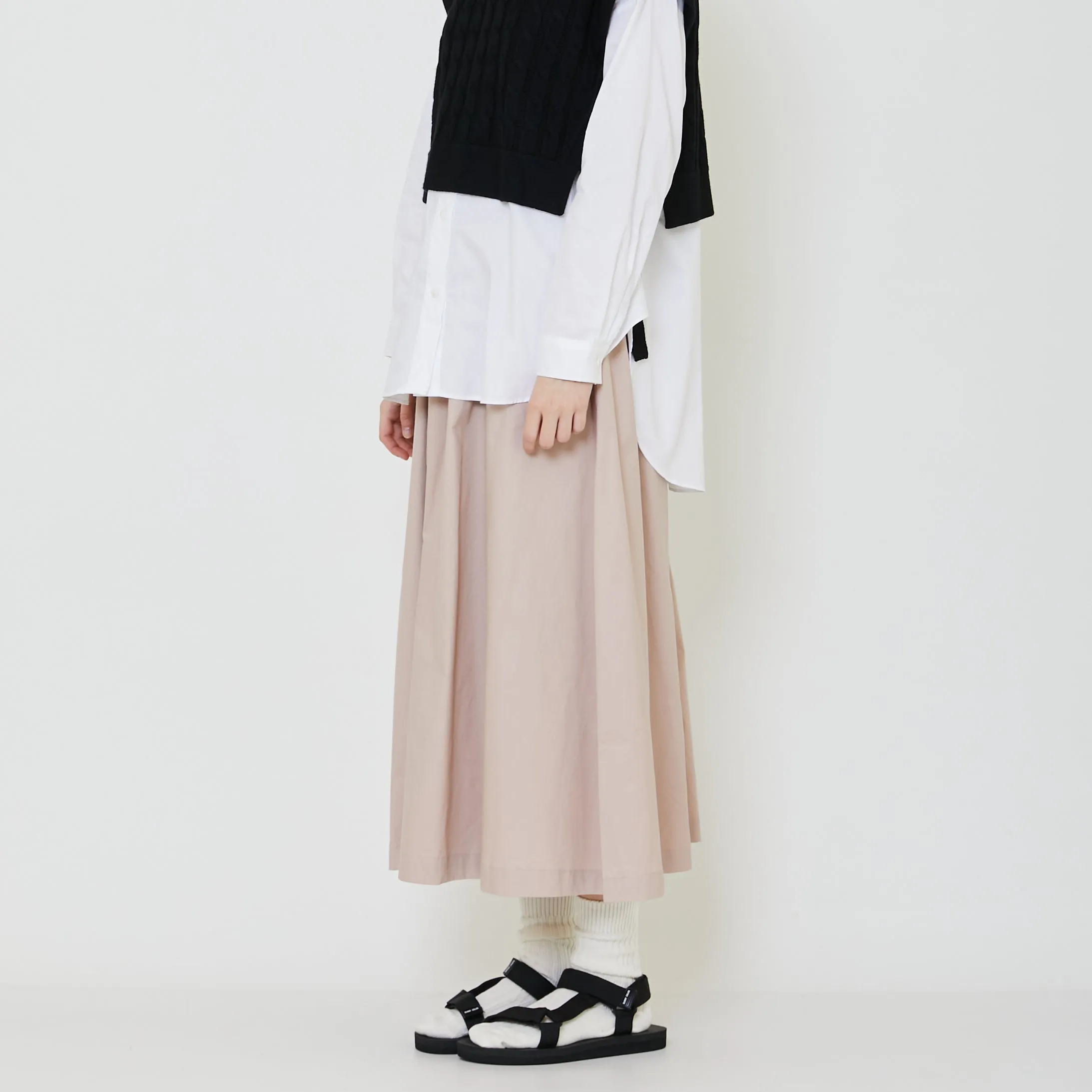 Women Maxi Flare Skirt - Pink - SW2308099C