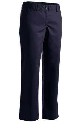 Women's Navy Mid-Rise Flat Front Rugged Comfort Pant